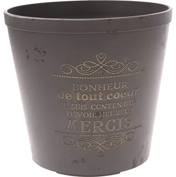 Květináč Obal na květináč Mercis, hnědý ekoplast