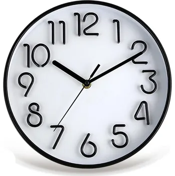 Hodiny hodiny nástěnné pr.25,3cm,3D ciferník,PH,sklo,kov ČER/BÍ M.A.T. GROUP