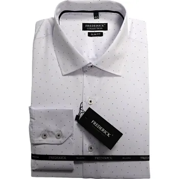 Pánská košile Pánská košile s dlouhým rukávem - střih SLIM - vzor F834 - 46