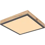 Stropní LED osvětlení Doro 30x30 cm, dřevěný vzhled