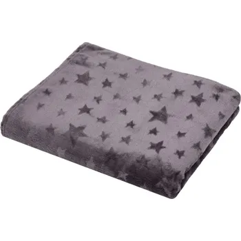 deka Cashmere deka Stella 150x200 cm, motiv hvězdy, antracitová