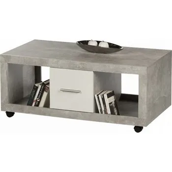 Konferenční stolek Konferenční stolek Stone, beton/bílý