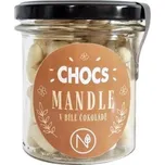 Natu CHOCS Mandle v 33% bílé čokoládě sklenička 170g