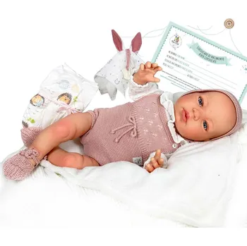 Hračka pro nejmenší NINES D'ONIL realistická panenka Premium Reborn Sanda 48 cm