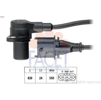 Motor automobilu Generátor impulsů, klikový hřídel FACET 9.0234