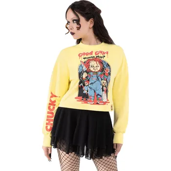 Dámská mikina mikina bez kapuce dámské Chucky - My Friends Call Me...Chucky - KILLSTAR - KSRA011070 - XL