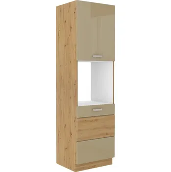 Kuchyňská skříňka Kuchyňská skříň Artisan 60 DP-210 2F, Barva dvířek cappuccino lesk