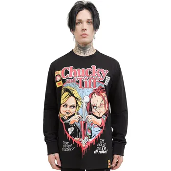 Pánská mikina mikina bez kapuce unisex Chucky - Chucky & Tiff Forever - KILLSTAR - KSRA010949 - M