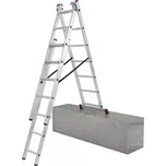 PROTECO žebřík trojdílný 3x6 KRAUSE s úpravou na schody 170/240/365 cm