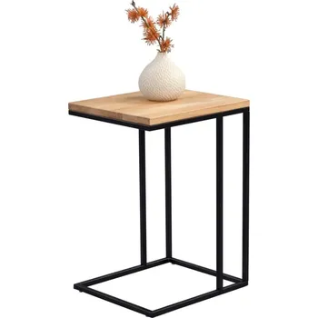 Konferenční stolek ASKO - NÁBYTEK Finn obdélníkový kov, dřevo, dub, černá