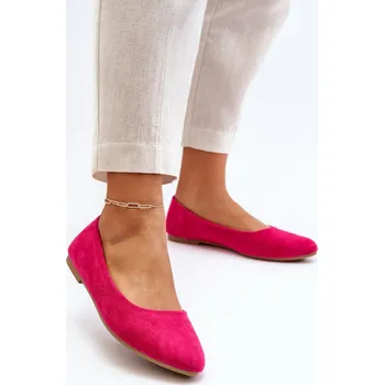 Dámské lodičky dámské semišové baleríny Kommia Barva: Růžová, Velikost: 36
