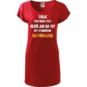 Dámské tričko DOBRÝ TRIKO Dámské tričko/šaty s vlastním motivem Velikost: M, Barva: Červená