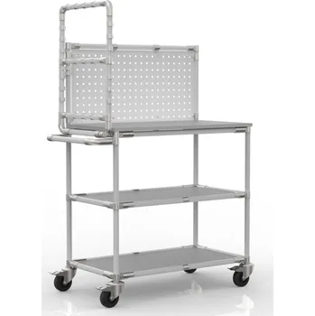 Dílenský stůl Stůl se sklopkou 24091230 [šedá + stříbrné spojky] Vyberte barvu konstrukce:: nerez + stříbrné spojky