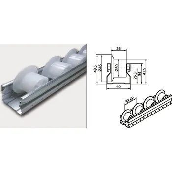 Dílenský stůl Válečková dráha PL-401G [White] Barva a provedení válečků:: Black
