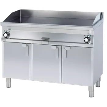 Kuchyňský gril Grilovací deska 119x52 elektrická chromovaná hladká s podestavbou 400 V | RM - FTL-712ETS