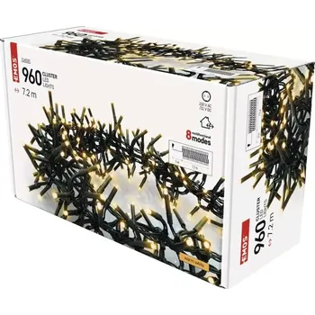 Vánoční světelný řetěz EMOS D4BW08 960 LED teplá bílá