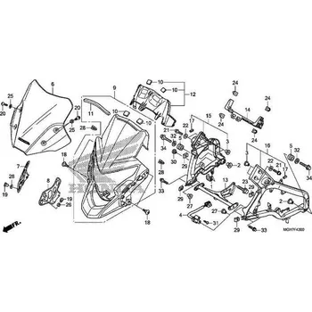 Originální plexi Honda VFR 1200 Crosstourer