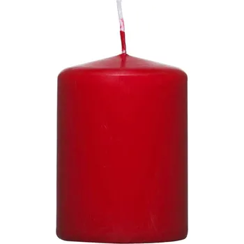 Svíčka Válcová svíčka červená, 8 cm