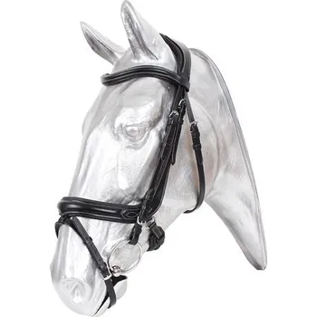 KenTaur 10285 anatomická uzdečka s kontrastním prošitím černá cob