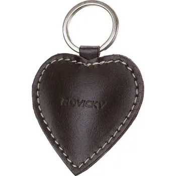 Peněženka Klíčenka ve tvaru srdce z pravé kůže Barva: Hnědá
