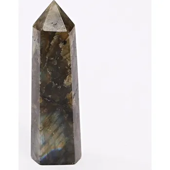 Drahý kámen Magieprirody.cz Obelisk Labradorit špice 68 g - 8,1 cm #D168