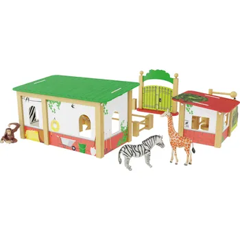 Dřevěná hračka Playtive Dřevěný statek / Zoologická zahrada / Pohádkový strom (zoologická zahrada)