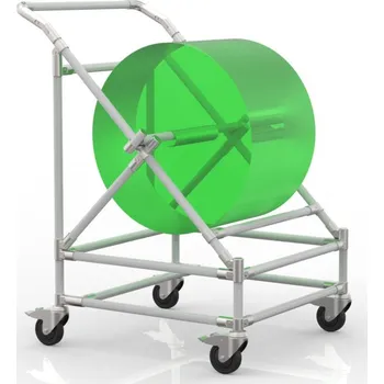 Vozík na cívky 22010703 [šedá + stříbrné spojky] Vyberte barvu konstrukce:: nerez + stříbrné spojky