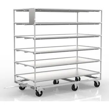 Policový vozík z jeklového podvozku s nástavbou 20091601 [šedá + stříbrné spojky] Vyberte barvu konstrukce:: šedá + stříbrné spojky