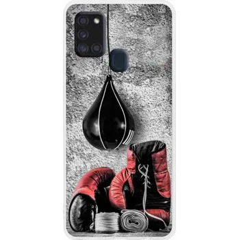 Boxovací pytel Gelový kryt mmCase na Samsung Galaxy A21s - boxovací pytel a rukavice