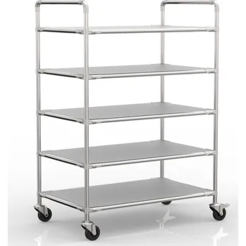 Antistatický policový vozík 24040237 [nerez + stříbrné spojky] Vyberte barvu konstrukce:: černá + stříbrné spojky