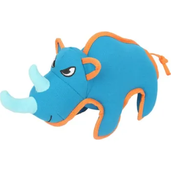 Hračka pro psa Huhubamboo hračka pro psy nosorožec modrý 42cm