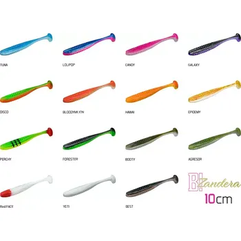 Umělá nástraha DELPHIN Top mix nástrah ZANDERA UVs / 5ks - Umělá nástraha Delphin ZANDERA UVs / 5ks - 10cm/MINT