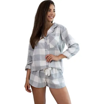 Dámské pyžamo Dámské rozepínací pyžamo SENSIS JOANNA XL 0