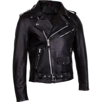 Moto bunda WOLF Kožený křivák na motorku Biker - Velikost 5XL