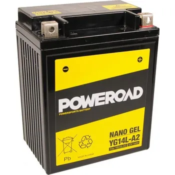 Motobaterie Poweroad baterie Gel YG14L-A2/12V-14AH