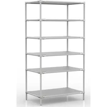 Dílenský regál Policový regál [šedá + stříbrné spojky] Vyberte barvu konstrukce:: šedá + stříbrné spojky