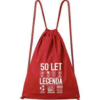 DOBRÝ TRIKO Bavlněný batoh 50 let legenda symboly Barva: Červená