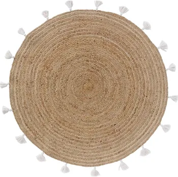 Koberec Kulatý koberec v bílo-přírodní barvě ø 120 cm Shira – douceur d'intérieur ID_1635384