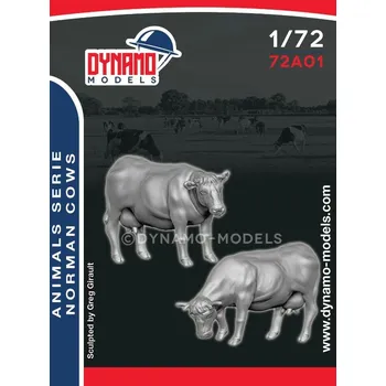Plastikový model Dynamo models 1/72 Animal Serie – Normand Cows