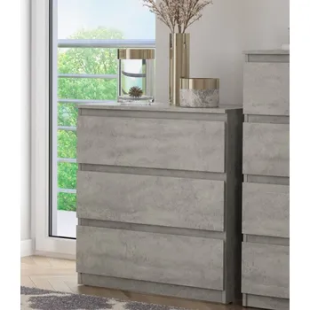 Ložnice Zásuvková komoda Carlos 75 cm, šedý beton