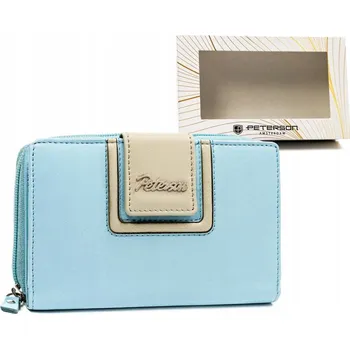 Peněženka Dámská kožená peněženka na patentku a zip Barva: modrý