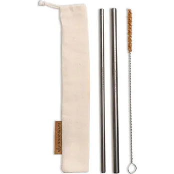 Láhev GoodWays Kovová brčka GoodStraw 2ks