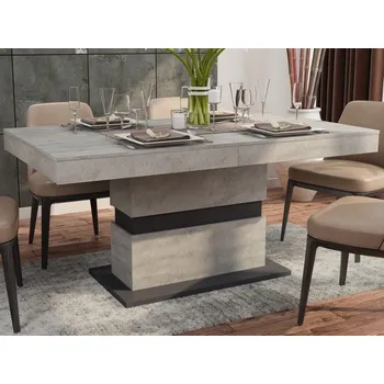 Jídelní stůl Jídelní stůl Nestor 160x90 cm, beton/grafit, rozkládací