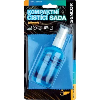 Čistící sada Čisticí sada pro obrazovky, displeje, telefony a těla fotoaparátů 2v1 (set kapaliny a čistící utěrky)