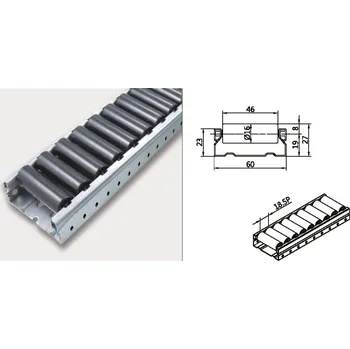 Dílenský stůl Válečková dráha PL-601F_BK průměr válečků 16 mm