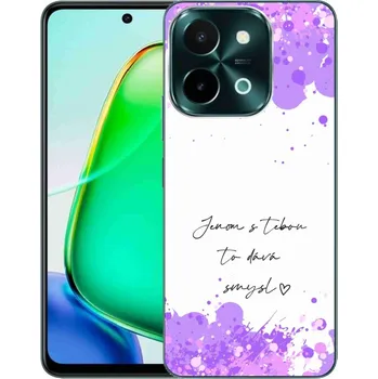 Pouzdro na mobilní telefon Gelový kryt mmCase na Vivo Y28 - zamilovaný text bílé pozadí