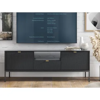 Televizní stolek TV skříňka Nova, černá