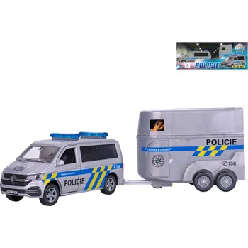 autíčko Kids Globe Traffic VW policejní dodávka na zpětný chod cz design 28 cm
