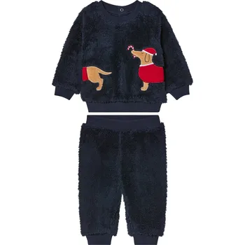 plyšák lupilu® Dětská vánoční plyšová souprava (50/56, navy modrá)