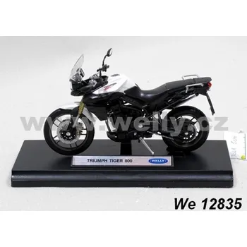 autíčko Welly 1:18 Triumph Tiger 800 - bílá